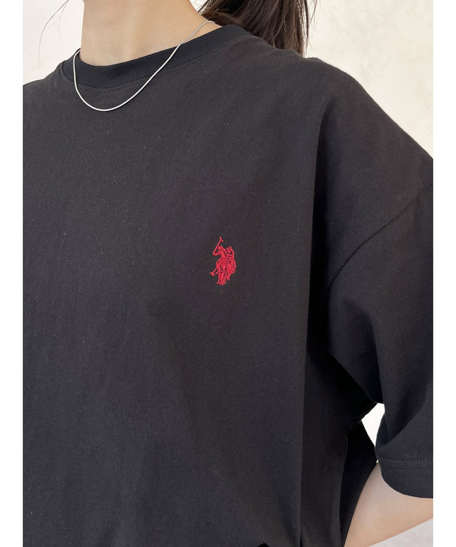 【U.S. POLO ASSN.】1ポイント刺繍T